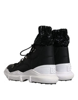 Dolce & Gabbana Black Nylon Galileo High Top Sneakers Shoes