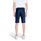 Antony Morato Blue Linen Bermuda Shorts