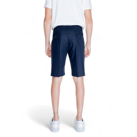 Antony Morato Blue Linen Bermuda Shorts