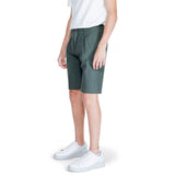 Antony Morato Green Linen Bermuda Shorts
