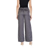 Jacqueline De Yong Gray Polyester Casual Pants