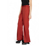 Vero Moda Red Polyester Flared Pants
