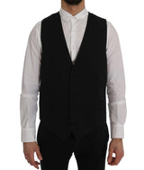 Dolce & Gabbana Sleek Black Single-Breasted Waistcoat