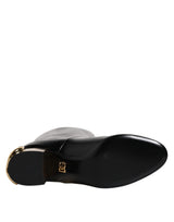 Dolce & Gabbana Black Patent Leather Vally High Boots Shoes