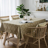 Waterproof Triangular Chevron Tablecloth for Home Use