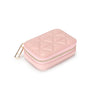 Square Travel Leather Makeup Organizer with Mirror