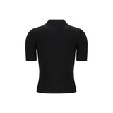 Courrèges Black Viscose Polo Shirt