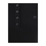 Courrèges Black Viscose Polo Shirt