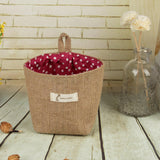 Cotton Linen Flower Pot Hanging Storage Bag