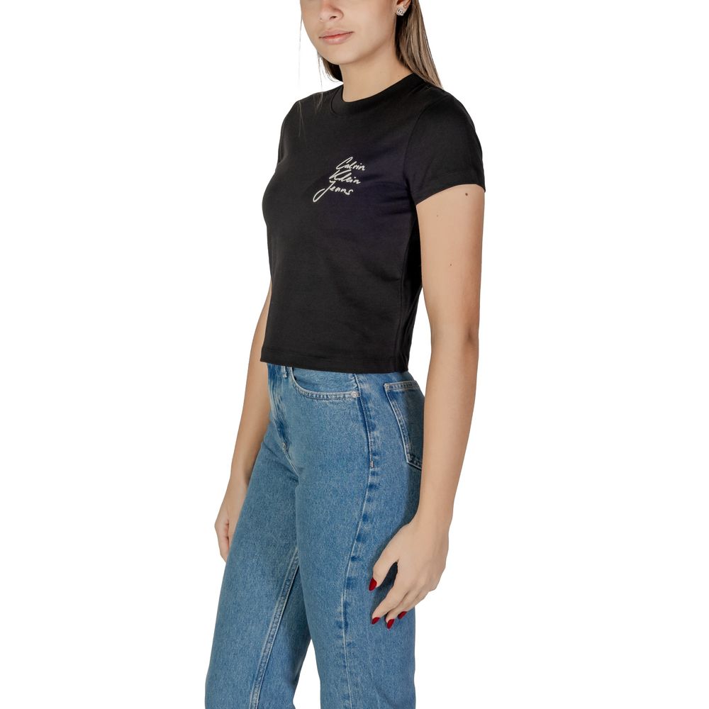 Calvin Klein Jeans Black Cotton Tops & T-Shirt