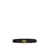 Dolce & Gabbana Black Calf Leather Bos Taurus Regular Belt