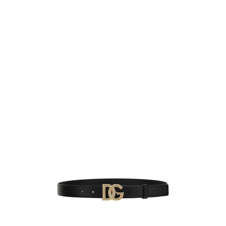 Dolce & Gabbana Black Calf Leather Bos Taurus Regular Belt