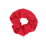 Jumbo Cotton Scrunchie Hair Tie - Red
