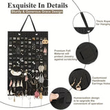 Felt Hanging Jewelry Organizer - Foldable Storage Bag