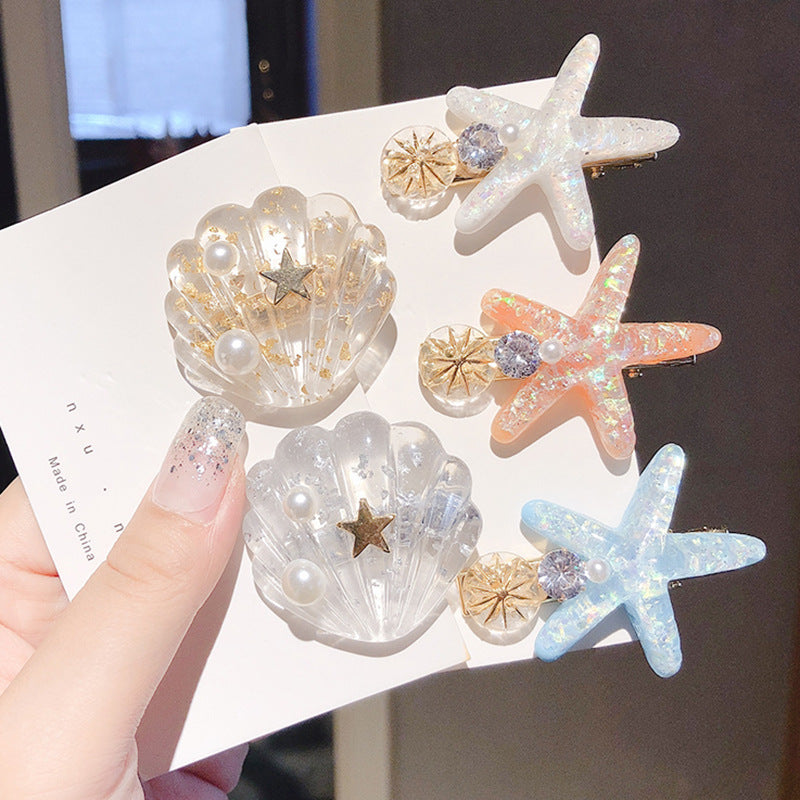 Elegant Starfish Hairpins for Girls - Summer Accessories