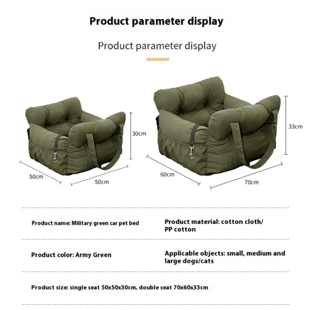 Multifunctional Pet Car Seat Bed