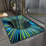 3D Swirl Illusion Non-Slip Area Rug for Home