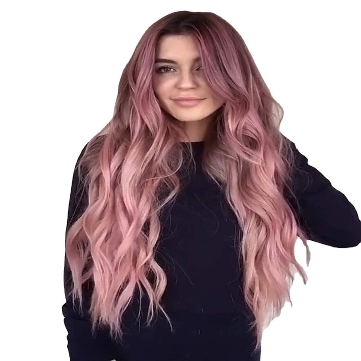 Harajuku Purple Long Wavy Curly Hair Cover
