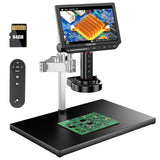 TOMLOV 4K Autofocus Microscope TM4K-AF Max 10.1" HDMI Digital Microscope with Spin Flex Arm Micro Soldering Microscope for Electronics Repair 52MP Error Coin Microscope Full View Ring Light 64G