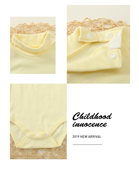 Cotton Long Sleeve Baby Onesie for Fall/Winter