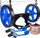 ZLSZTMI Upgraded Cooler Wheel Kit for Yeti/RTIC/Igloo Coolers Wheel Spacing up to19.8 Inches -12 in Wheels Height Adjustable Cart Base for Ice Chest - Cooler Cart Kit for Camping Traveling Blue&Black