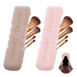 Travel Makeup Brush Organizer with Magnetic Closure