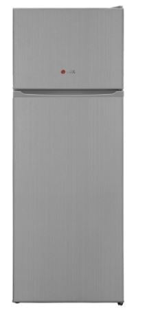 VOX REFRIGERATOR TOP FREEZER, STATIC, 2-DOOR, F, 213L, 222KWH, ANTIBACTIRIAL PROTECTION, INTERIOR LED, SILENT WORK, HxWxD 1.45x0.54x0.57, INOX