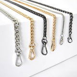 Metal Bag Chain with Woven Shoulder Strap