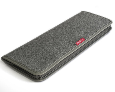 LeanTravel Tie Case Organizer for Travel with Storage Bag for Cufflinks Color Grey