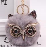 Grit Cat Owl Plush Keychain for Car Accessories