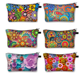 Geometric Print Polyester Cosmetic Bag for Travel