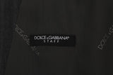 Dolce & Gabbana Elegant Gray Striped Single Breasted Vest