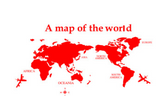 World Map Wall Sticker for Home and Office Decor