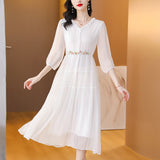 Elegant Women's Cinched Slimming Long Dress