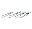 Proskit Tweezers Set of 4 Stainless Steel Units 808-389