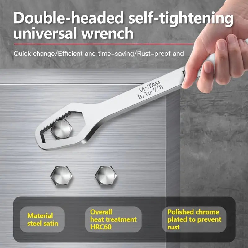 Universal Double-Ended Adjustable Wrench for Car Repair