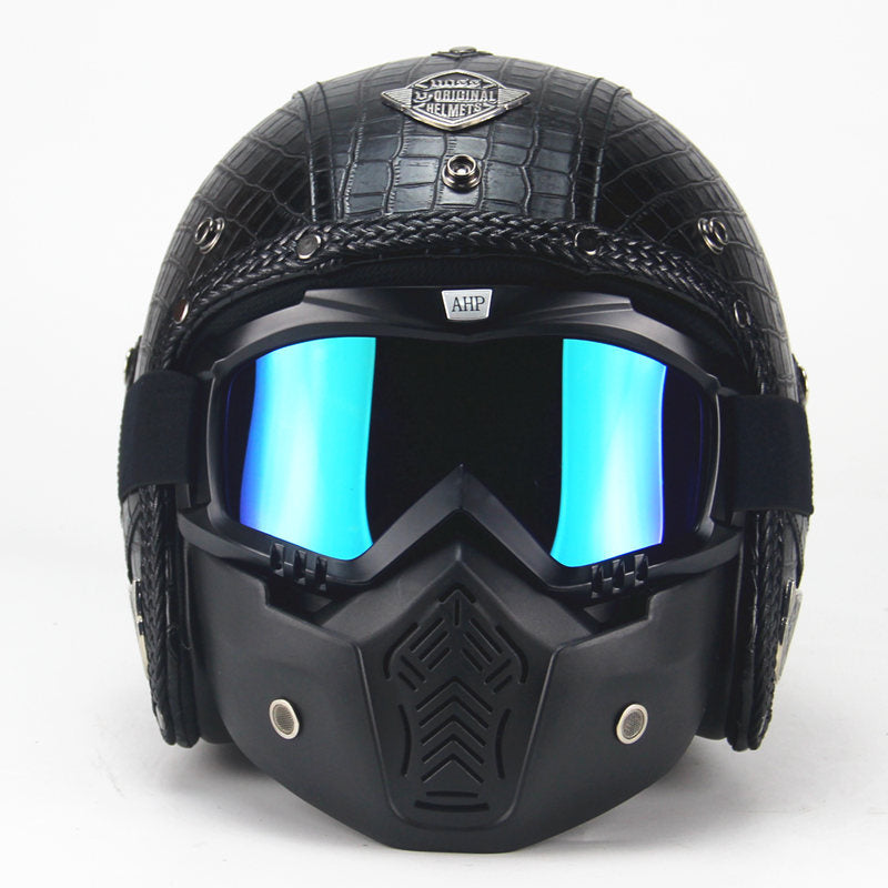 Vintage Handmade Harley Motorcycle Helmet
