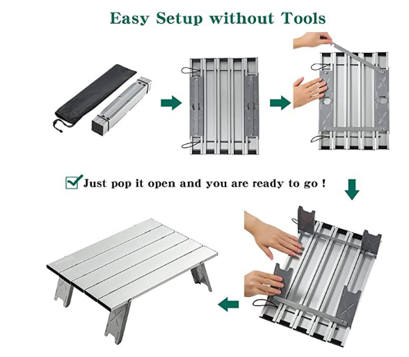 Mini Outdoor Picnic Camping BBQ Table