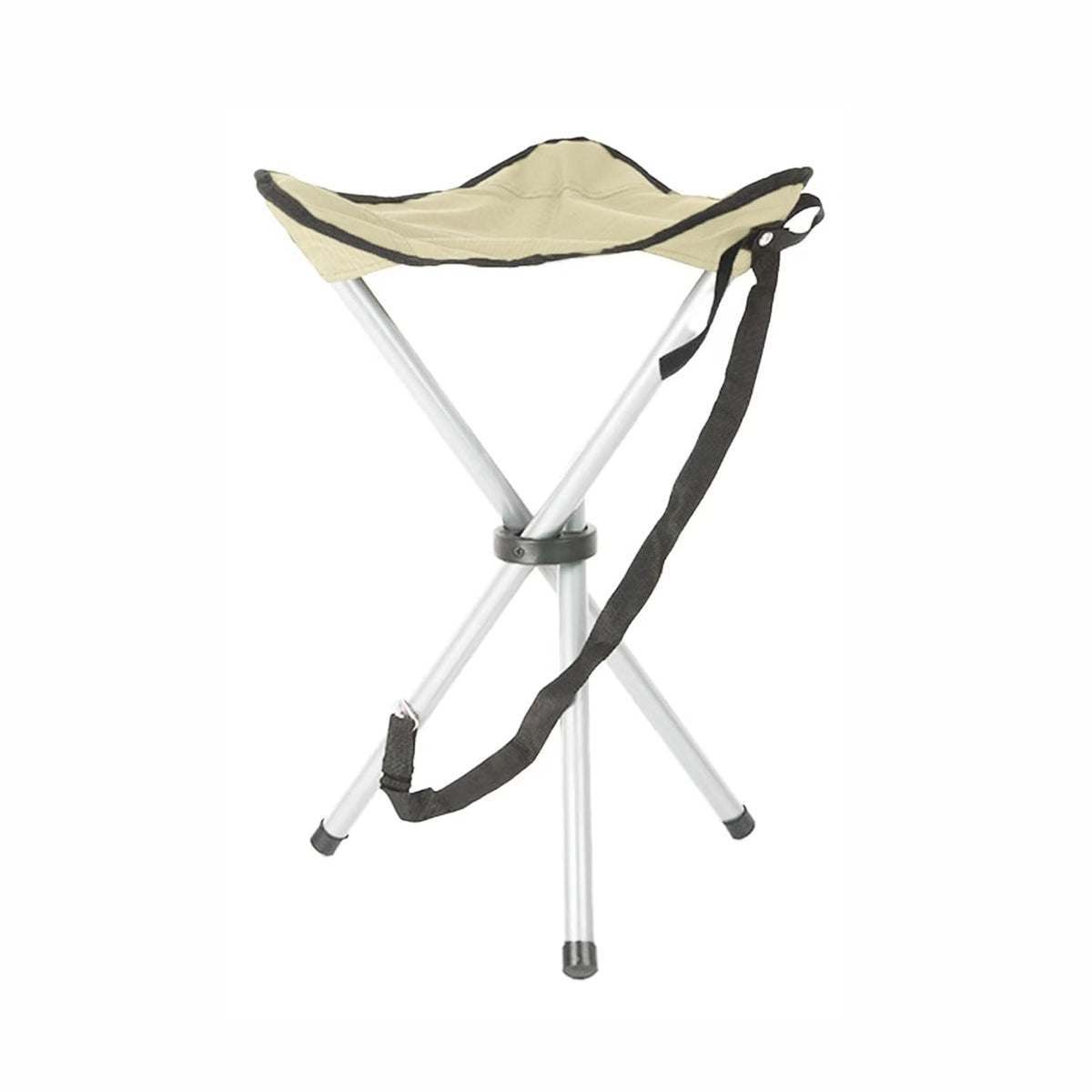 Folding Camping Stool16.5" Folding Camping ChairsPortable Tripod SeatOutdoor Travel Tall Chair for Camping Walking Hunting Hiking Fishing Mountaineering Picnic Beach BBQ Garden Lawn(apricot)