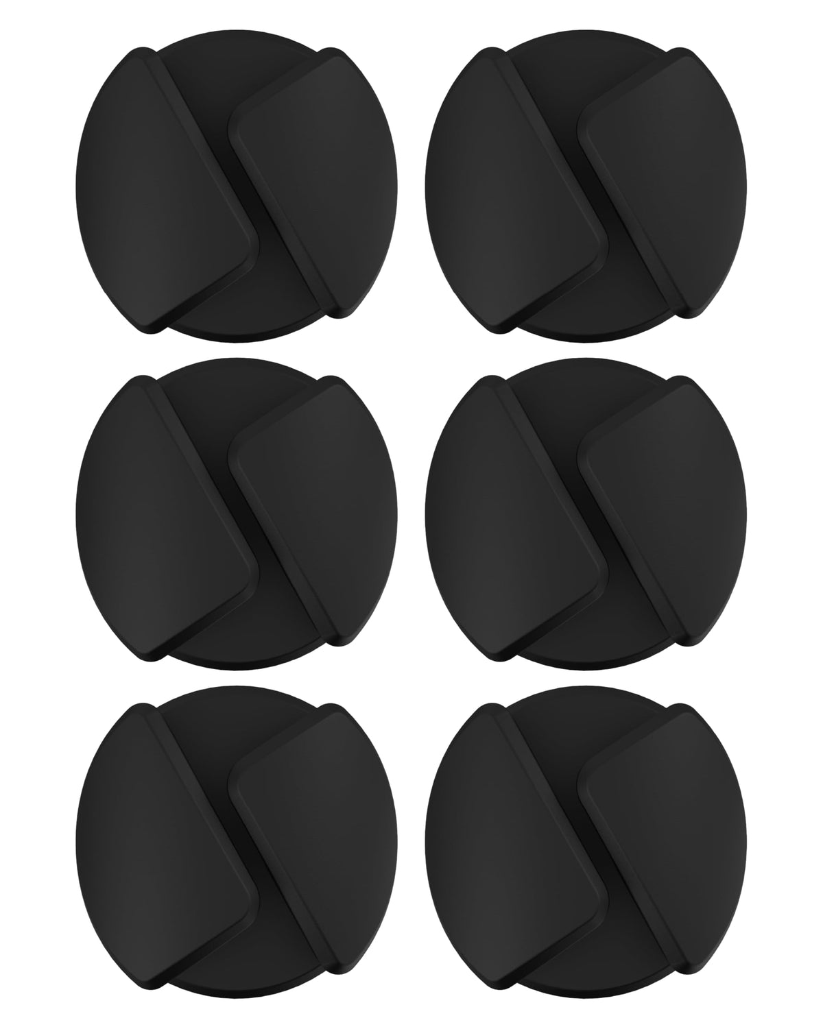 Scosche CMAR-6PKRP Cable Management Kit 6-Pack of Black Adhesive Cable Clips for Phone Charging Cables Charger Cords Wire Organizer and Cord Holders for Desk Nightstand Car Home Computer