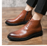 Men's Sand Color High-Top Hiking Boots