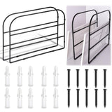 2 Pack Base Cabinet Tray Dividers Sheet Pan Divider Rack 12x9 Inches Baking Black Metal Sheet Rack Organizer Cookie Sheet Organizer Bakeware Organizer Container for Wall Base Kitchen Cabinets (2)