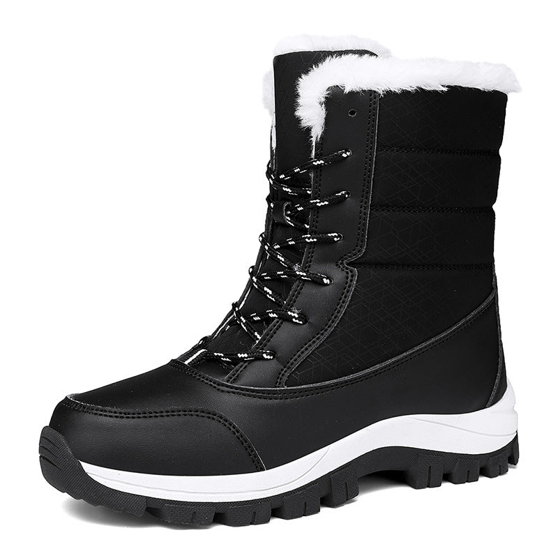 Women's High-Top Cotton Boots for Hiking and Snow