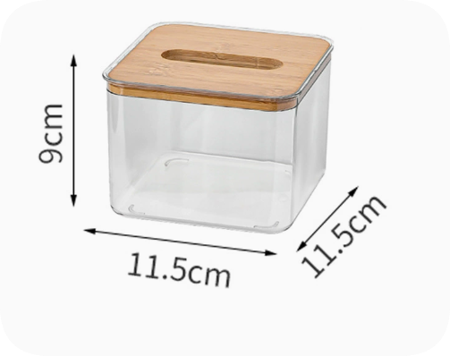 Transparent Tissue Box Holder for Home and Office