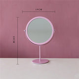 Round Metal Makeup Mirror with Desktop Stand