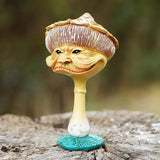 Mushroom Goblin Statue - Miniature Resin Garden Decor