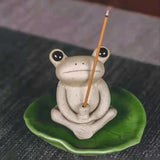 Cute Frog Incense Holder for Home Aromatherapy Decor