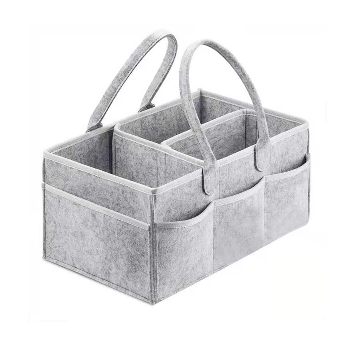 Baby Diaper Caddy OrganizeNursery Basket SetBoys Girls Nursery Storage BinLarge Nursery Tote with Removable CompartmentsCar Organizer for Diapers and Baby Wipes Newborn Essentials (Ordinary)