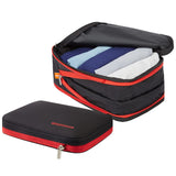 BeeNesting Compression Packing Cubes 2 set for Travel Durable Luggage Packing Organizer Travel Accessories (M+XL 9L/26L BlackRed)