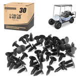 10L0L Universal Plastic Rivets for Yamaha EZGO Club Car Golf Cart Auto Body Fastener Push Pin Screw Panel Fixings Clips Black 30 Pieces